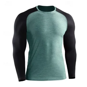 Men's Running T-Shirt Long Sleeve Tee Tshirt Casual