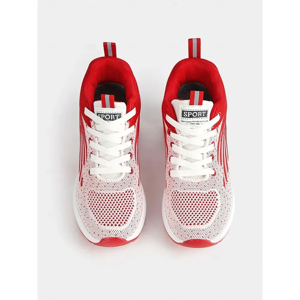 Women's Versatile Red Sneakers with Air Cushion Sole for Gym or Casual Outings - Image 7