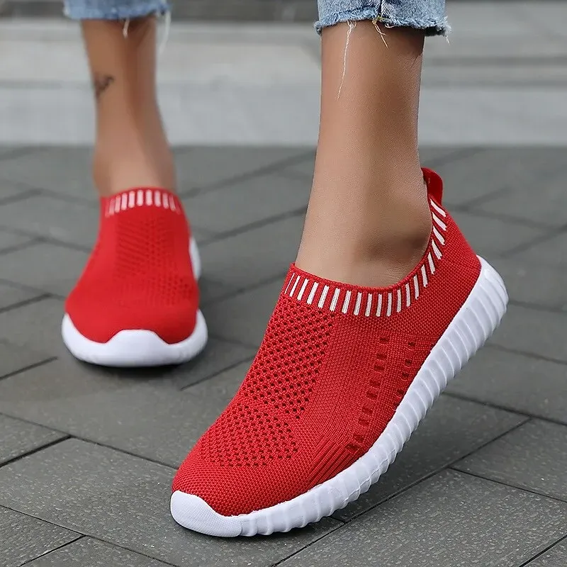 Women's Black Slip-On Sneakers