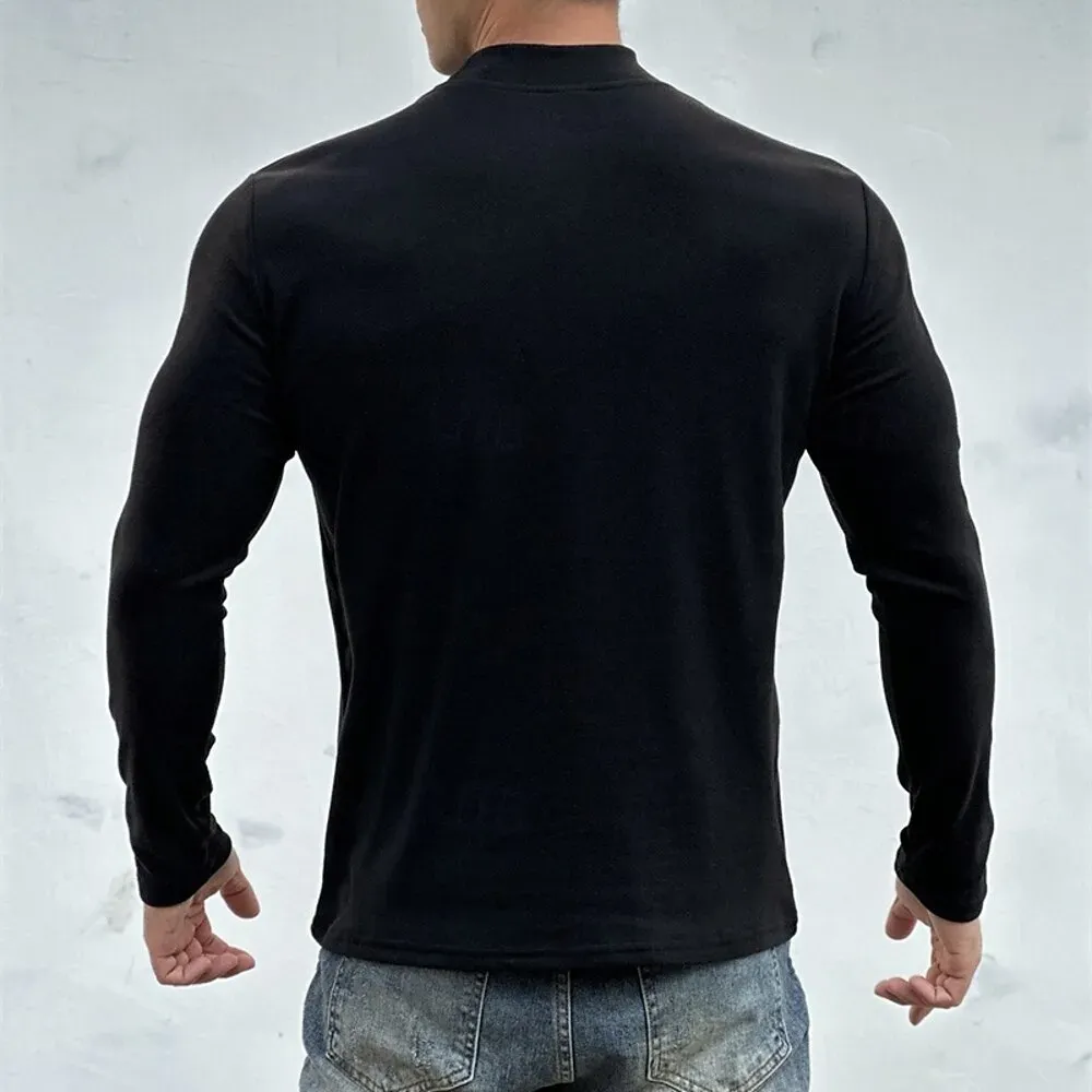 Men's Athletic Shirt Gym Shirt Fitness Shirt Padded - Image 6