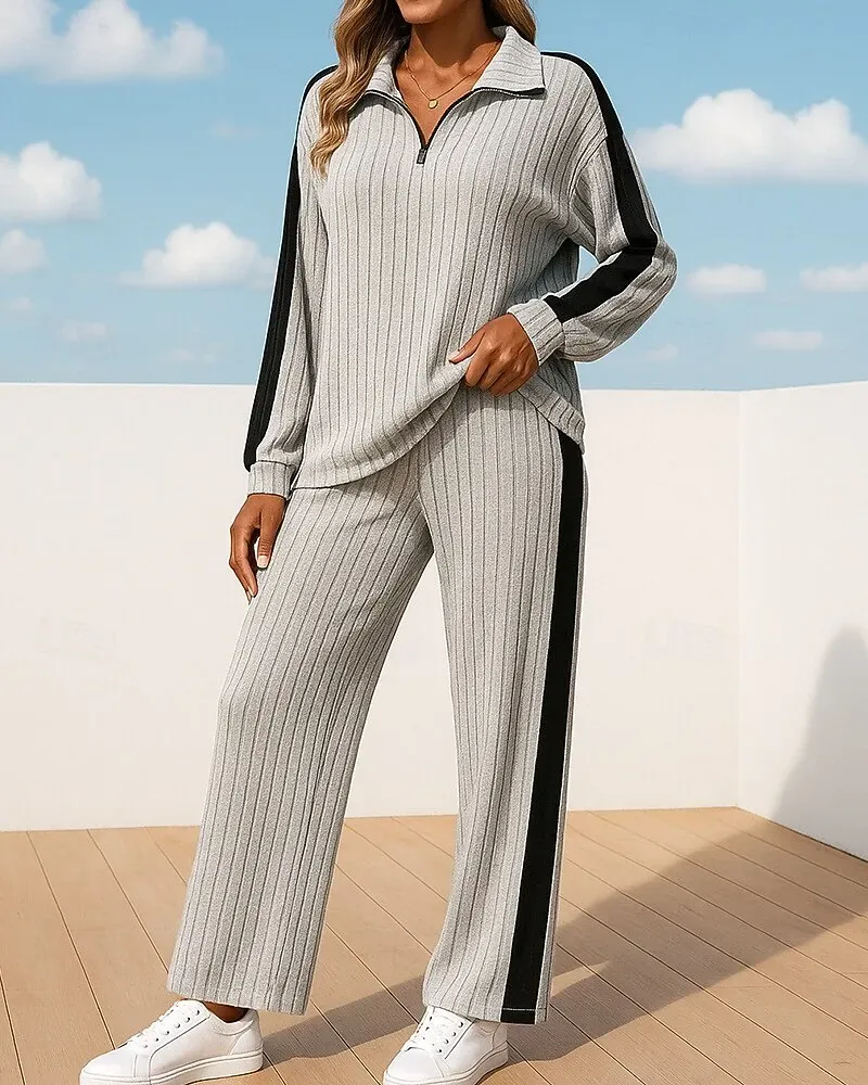 Women's Tracksuit Sweatpants Windproof Gym Training Running Sportswear - Image 3