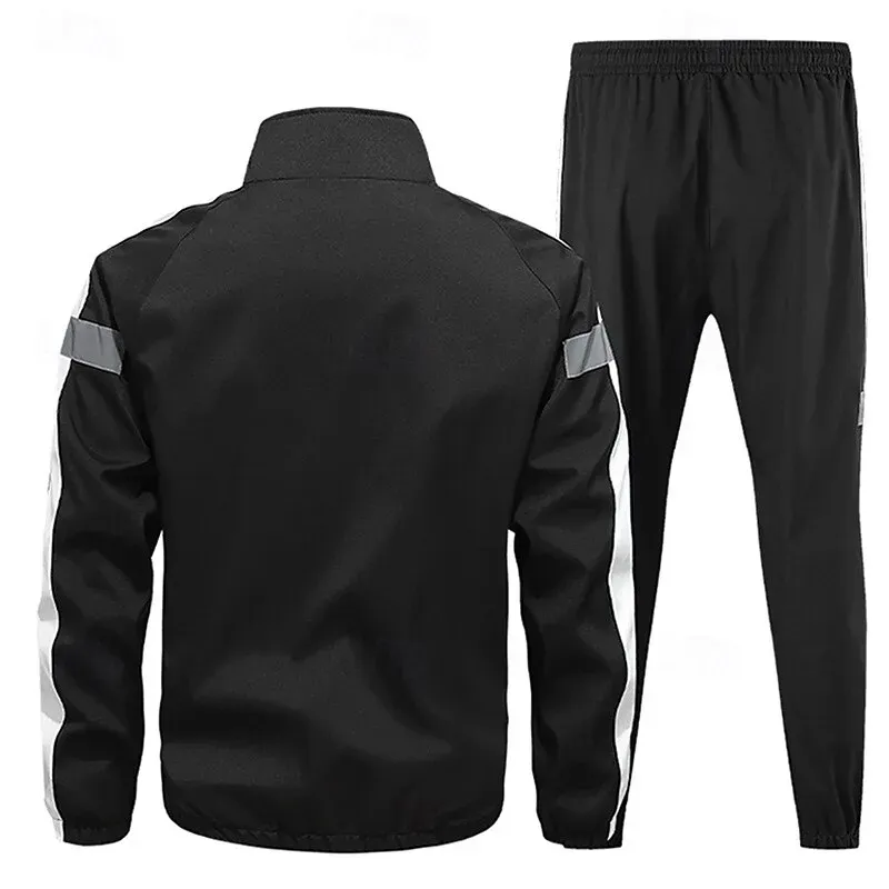 Men 2pc Tracksuit Zip Up Reflective Spring - Image 5
