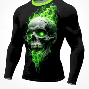 Men's Compression Shirt Running Shirt 3D Print Long
