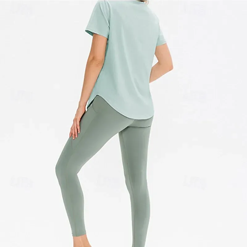 Women's Running T-Shirt Short Sleeve Tee Tshirt Casual - Image 6