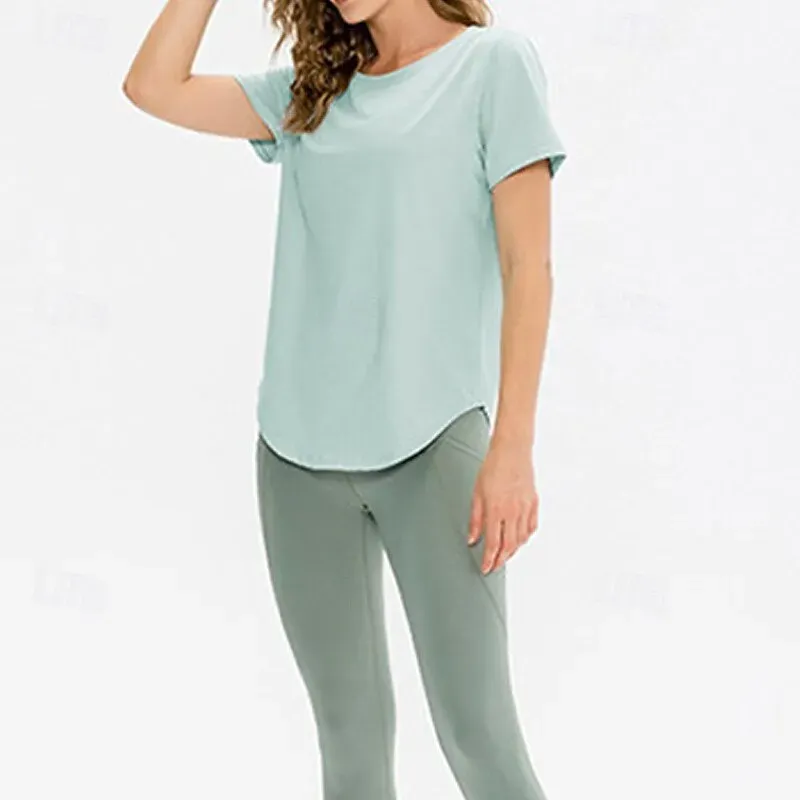 Women's Running T-Shirt Short Sleeve Tee Tshirt Casual - Image 4