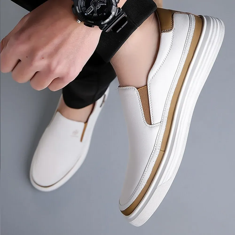 Men's White Slip-On Loafers - Image 5