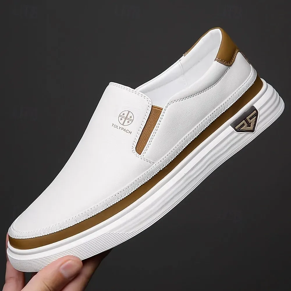 Men's White Slip-On Loafers - Image 7