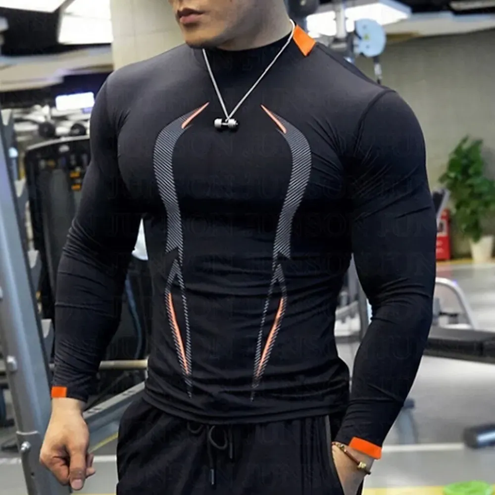 Men Running T-Shirt 3D Skull Base Layer Quick Dry - Image 4