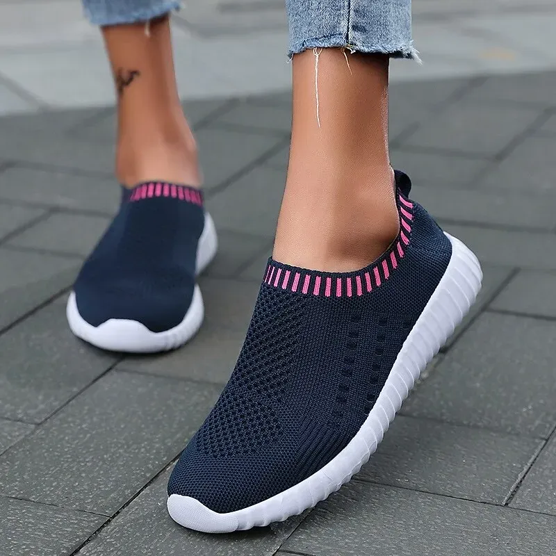 Women's Black Slip-On Sneakers - Image 8