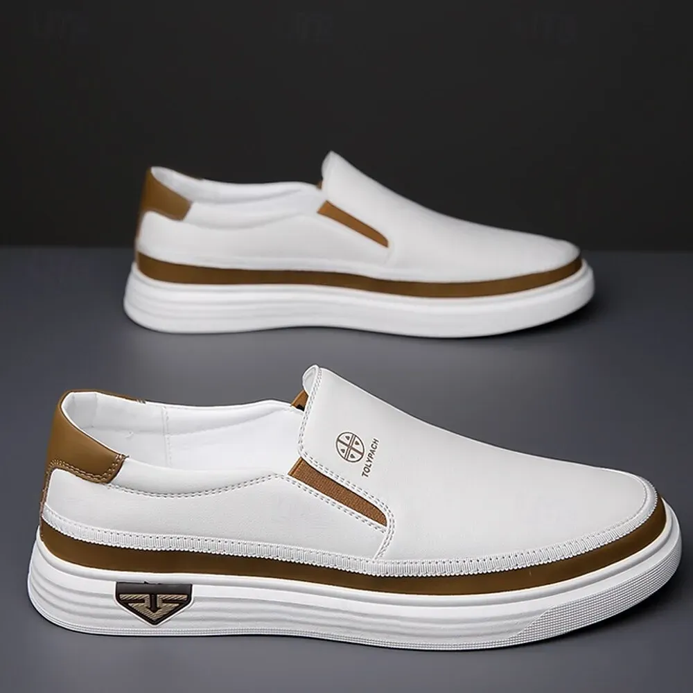 Men's White Slip-On Loafers - Image 3
