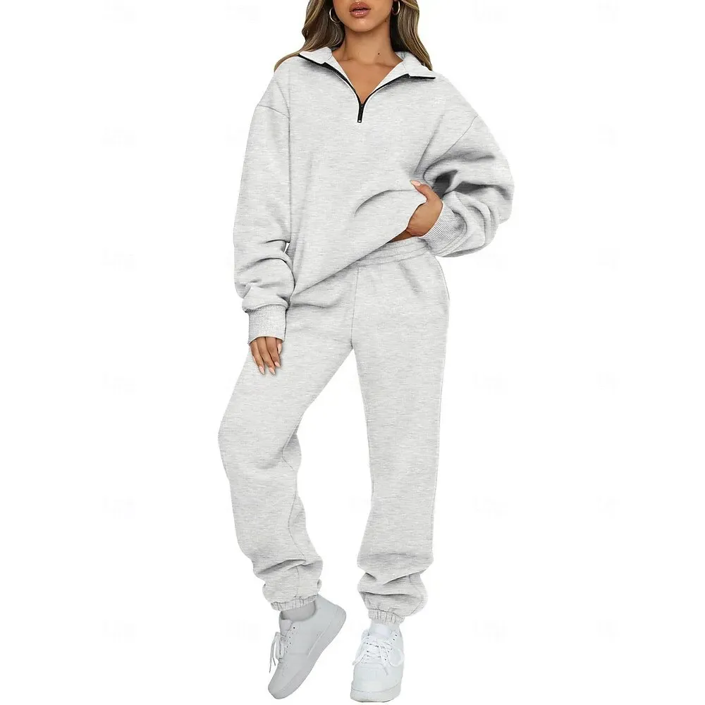 Women's Tracksuit Sweatsuit Activewear Set Fall Drawstring Pocket - Image 6