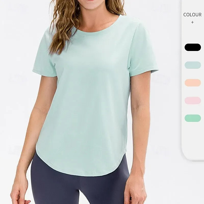 Women's Running T-Shirt Short Sleeve Tee Tshirt Casual - Image 8