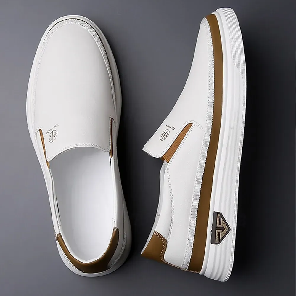 Men's White Slip-On Loafers - Image 2