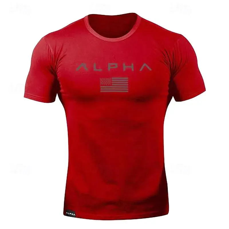 Men's Gym Shirt Running Shirt Short Sleeve Top - Image 5