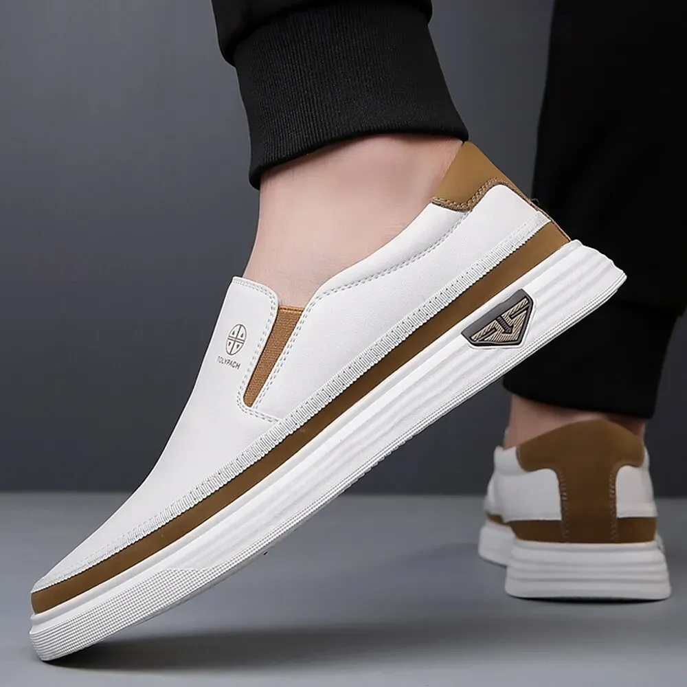 Men's White Slip-On Loafers - Image 6