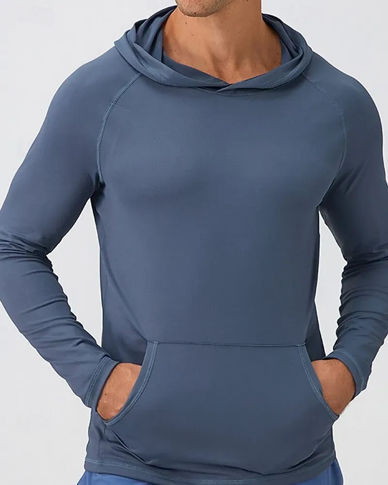 Men's Hoodie Sweatshirt Pocket Long Sleeve Top Athleisure - Image 4