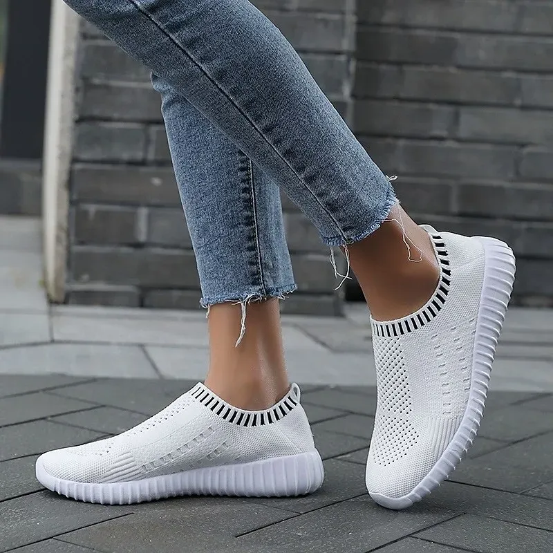 Women's Black Slip-On Sneakers - Image 3