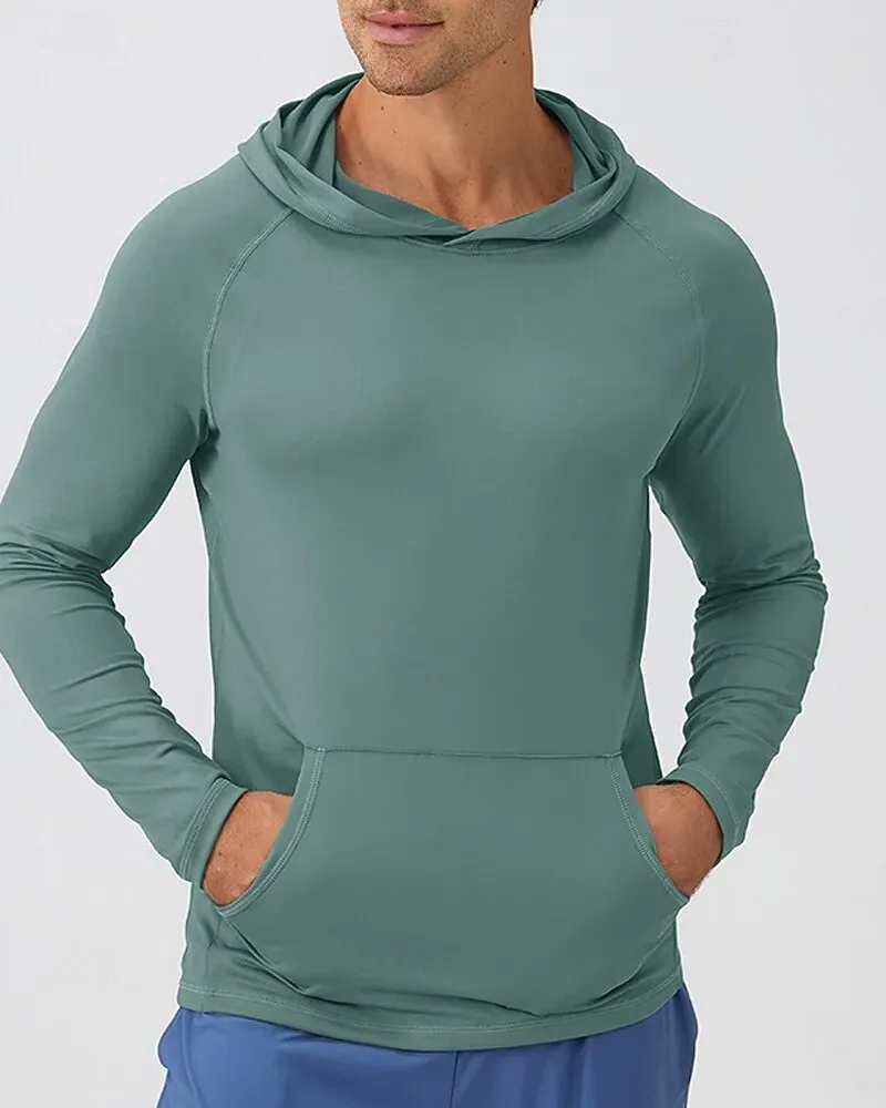 Men's Hoodie Sweatshirt Pocket Long Sleeve Top Athleisure - Image 7