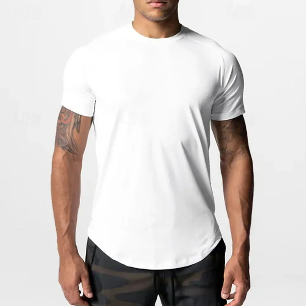 Men's Running T-Shirt Gym Shirt Short Sleeve Tee - Image 3