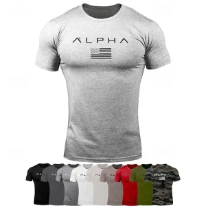 Men's Gym Shirt Running Shirt Short Sleeve Top
