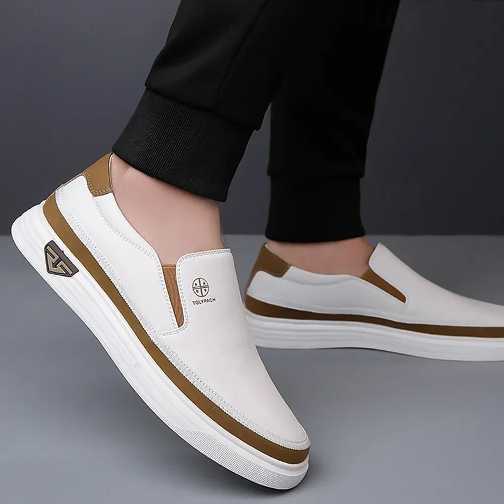 Men's White Slip-On Loafers - Image 4