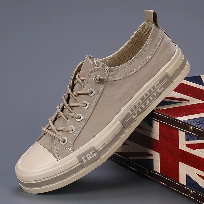 Men's Casual Canvas Lace-Up Sneakers - Image 5
