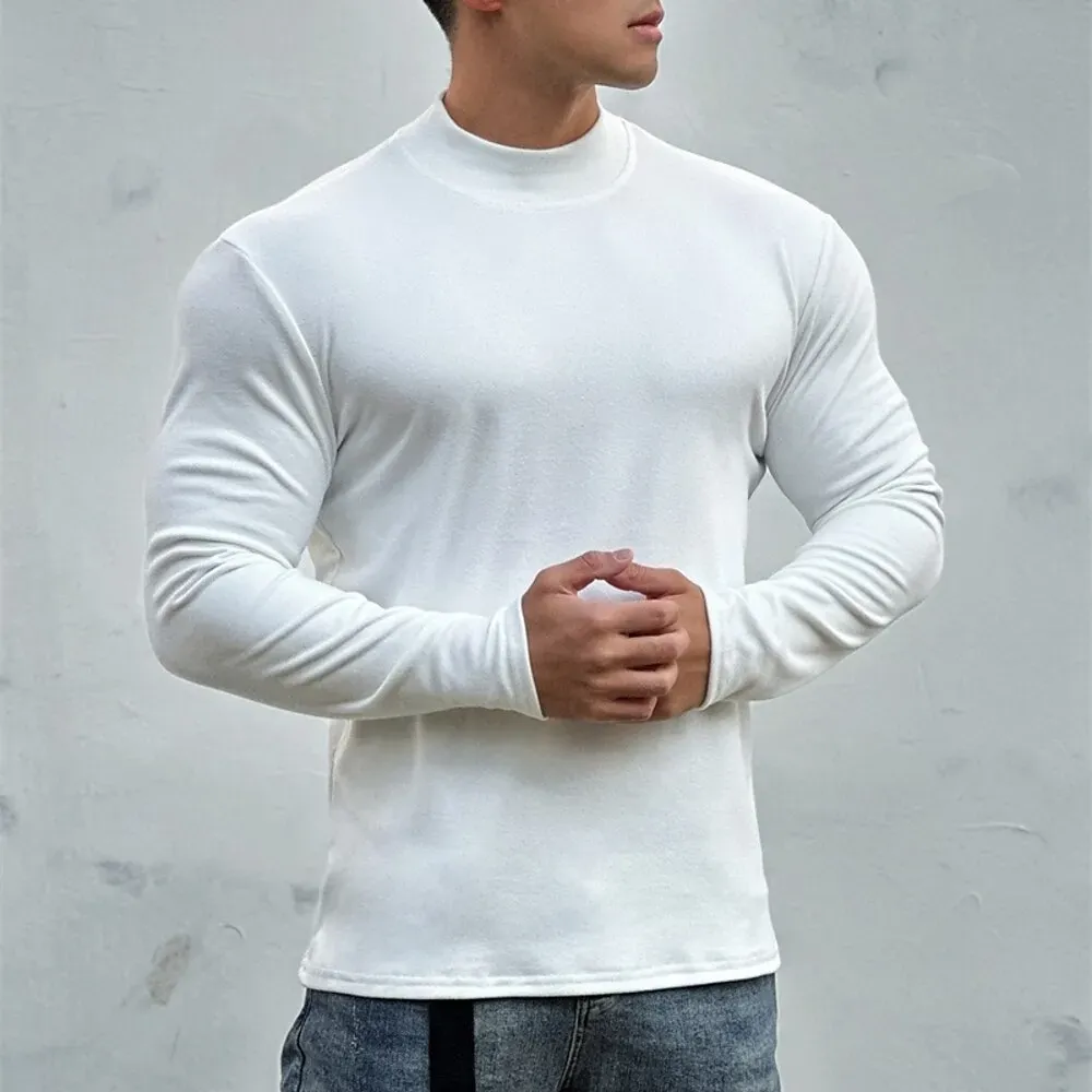 Men's Athletic Shirt Gym Shirt Fitness Shirt Padded - Image 4