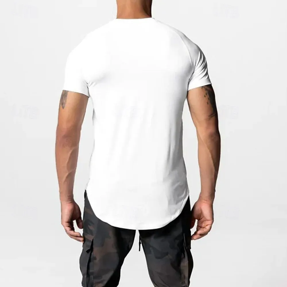 Men's Running T-Shirt Gym Shirt Short Sleeve Tee - Image 4