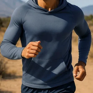 Men's Hoodie Sweatshirt Pocket Long Sleeve Top Athleisure
